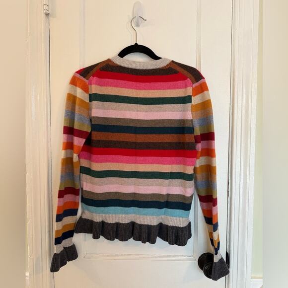 Allude Ruffled Striped Colorful Cardigan - Picture 6 of 6